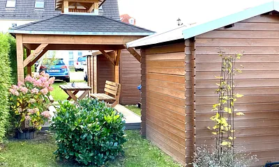 Pavillon mit Grillplatz