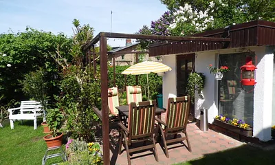 Sitzplatz vor der Ferienwohnung