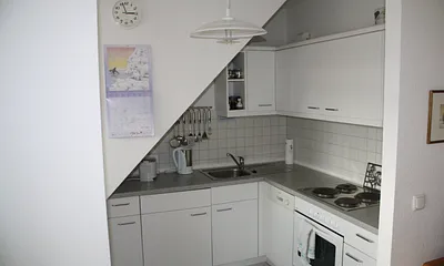 Küche geht in das Wohnzimmer über