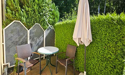 Blick auf die Terrasse.