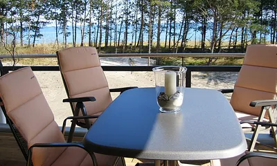 großer Balkon mit Ostseeblick 