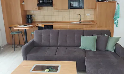 Wohnzimmer mit Küchenzeile