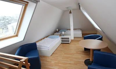 Schlafzimmer im Spitzboden