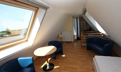 Schlafzimmer im Spitzboden