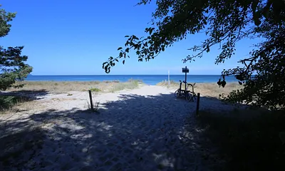 Ihr Strandzugang, am Garten vorbei und dann nur ein paar Meter durch Dünenwald