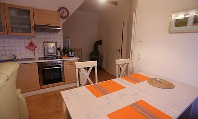 Eßbereich mit Kamin