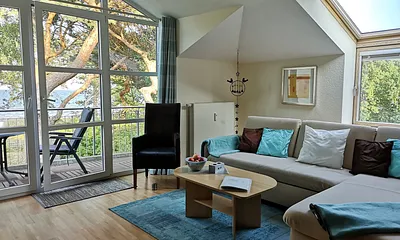 Direkte Strandlage, Balkon zur Meerseite, Sauna, 2-Zimmer-Ferienwohnung ("Leuchtturm")