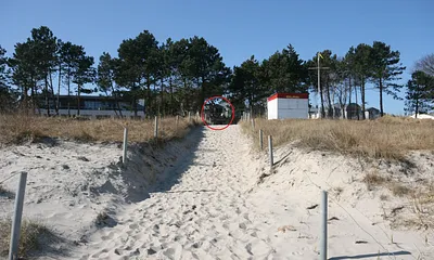 direkt am DLRG-bewachten Sandstrand