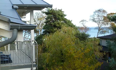Blick vom Balkon auf die Ostsee