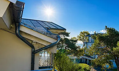 Blick vom Balkon auf die Ostsee