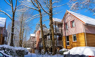 Außenansicht Ferienwohnung Haus Seeblick im Winter
