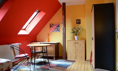 Schlafzimmer mit 2 Einzelbetten