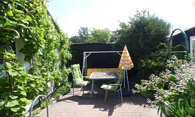 Außensitzecke am Bungalow