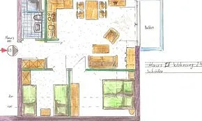 Grundriss der Ferienwohnung