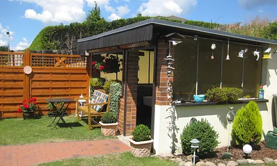 Überdachte Sitzecke