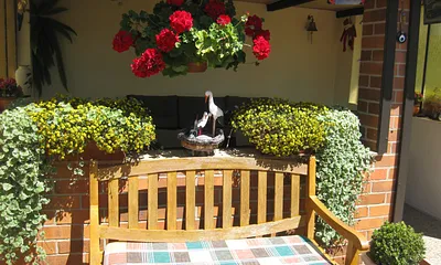 Überdachte Sitzecke