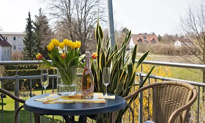Balkon in Süd-West-Richtung  