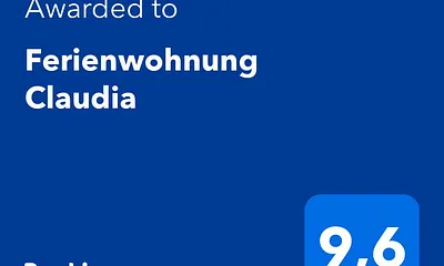 Auszeichnung von Booking.com  (Europas größtes Buchungsportal für Fe-Wo, + Hotels)