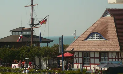 Blick vom Balkon Richtung Kurhaus/Seebrücke