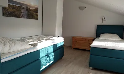 Betten können zusammen gestellt werden.