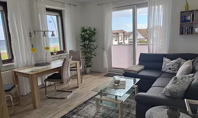 Wohnzimmer Fewo Meerblick