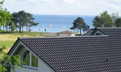 Blick vom Haus auf die Ostsee (Greifswalder Bodden)