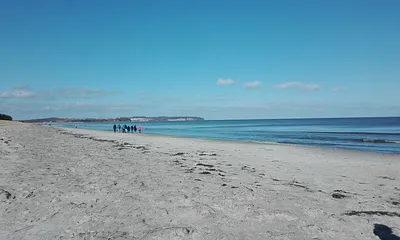 Blick vom Strand zum "Nordperd" 