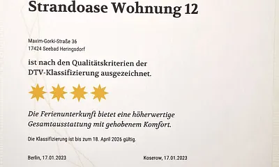 Sterneurkunde des Deutschen Tourismusverbandes