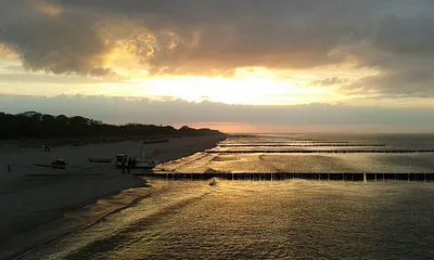 abendlicher Blick von der Seebrücke Koserow