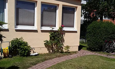 Drei Fenster des Appartements