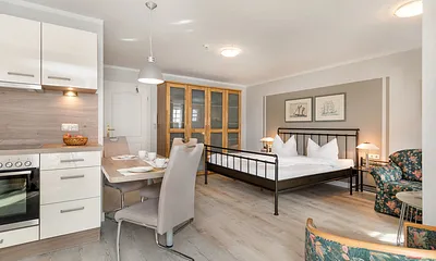 Villa Glückspilz, 1-Zimmer-Ferienwohnung (Sandkörnchen)