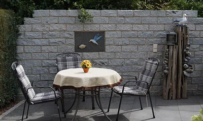 Gemütliche Sitzecke im Garten.