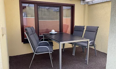 überdachte Sitzecke