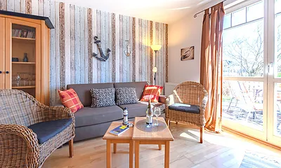 Sitzgruppe mit ausziehbarem Schlafsofa