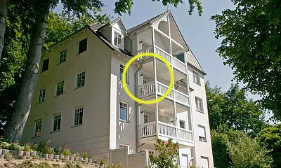 Lage der Ferienwohnung 16 in der Parkresidenz Concordia