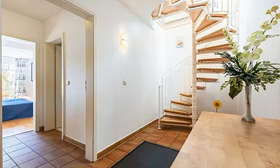 Treppe vom Schlafzimmer zum Wohnzimmer
