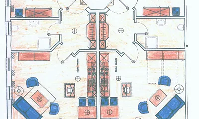 Grundriss: es handelt sich um die rechte Wohnung