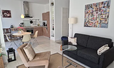 Modernes App., 3 Gehminuten zum Strand, Pool+Sauna, 2-Zimmer-Apartment ("Traum an der Küste")