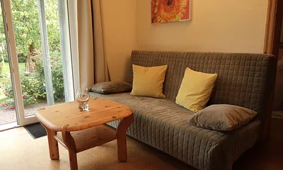Sofaecke mit Blick auf terrasse und Garten