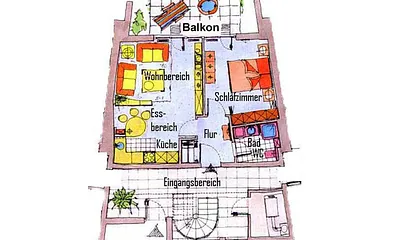 Grundriss der Wohnung  