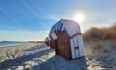 Spaziergang am Strand in Lobbe