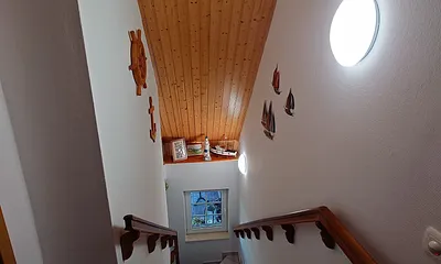 Treppenaufgang zur Ferienwohnung