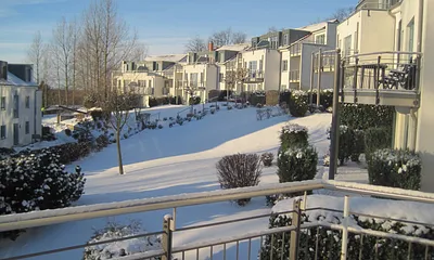 Die Wohnanlage vom Hauptbalkon aus gesehen