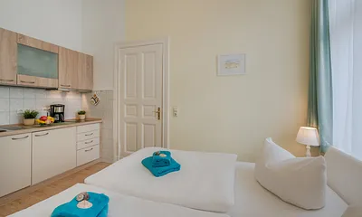 Schlafstube mit integrierter Küchenzeile