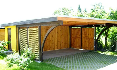 Doppelcarport - Stellplatz für Fewo 3 und 4