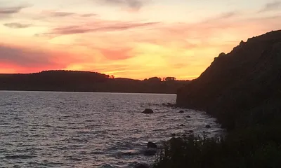 Sonnenuntergang am Bodden