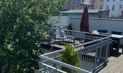 unsere 22 qm große Dachterrasse 