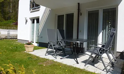 Die Terrasse zum Sonnen und Relaxen