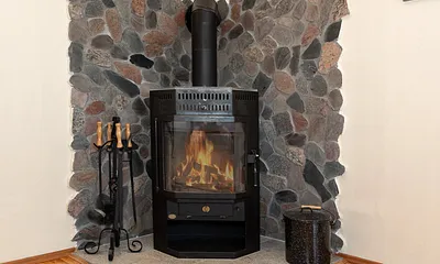 Kamin im Wohnzimmmer