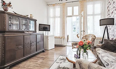 Villa See-Eck FeWo Erdgeschoss - Wohnzimmer